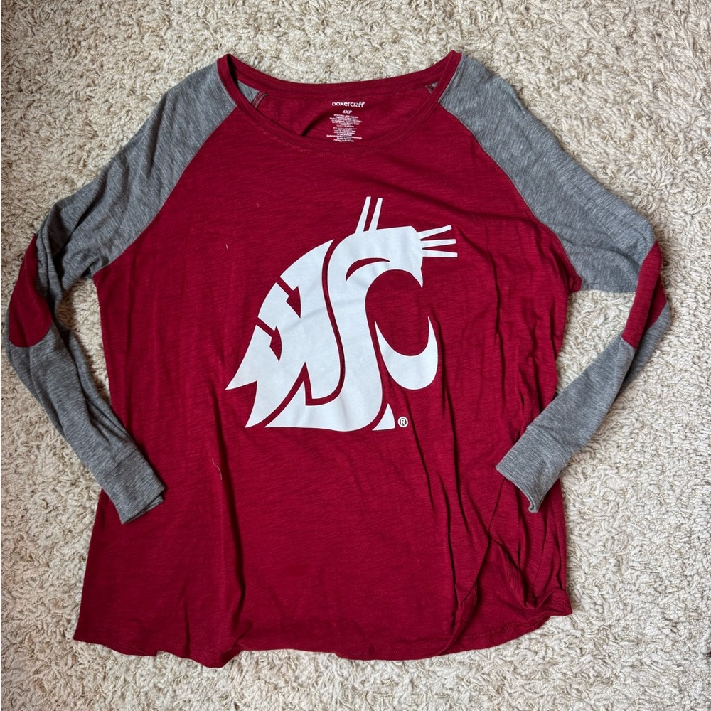 Boxercraft Maroon and Gray WSU Long Sleeve Tee